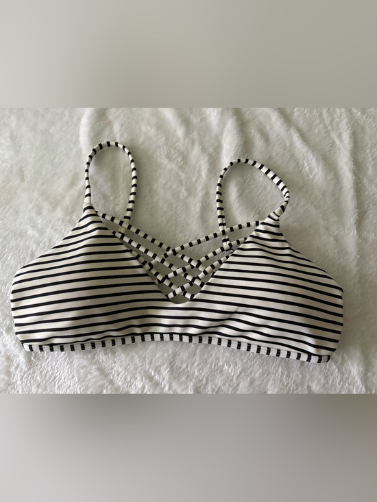 Hollister Other - HOLLISTER Black White Striped Cage Bikini Top S